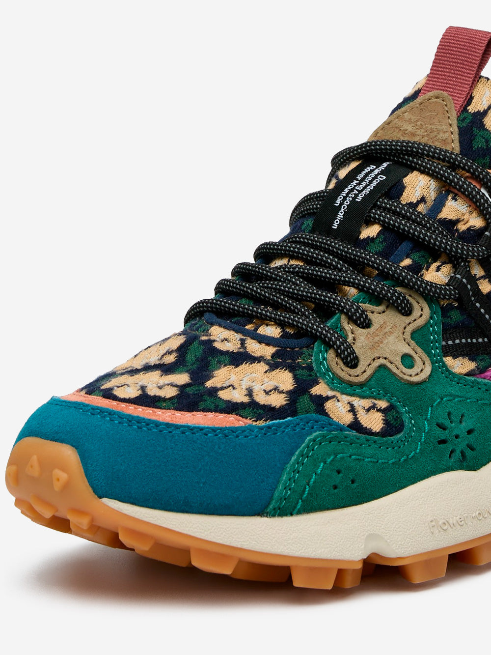 FLOWER MOUNTAIN W Yamano 3 suede e jaquard a fiori Bleu Urbanstaroma