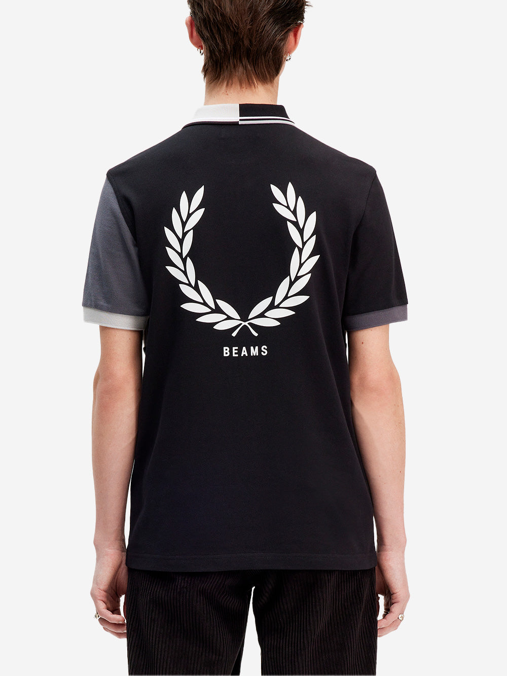 FRED PERRY X BEAMS FP Beams Blank Canvas 1 griglia nera Nero Urbanstaroma