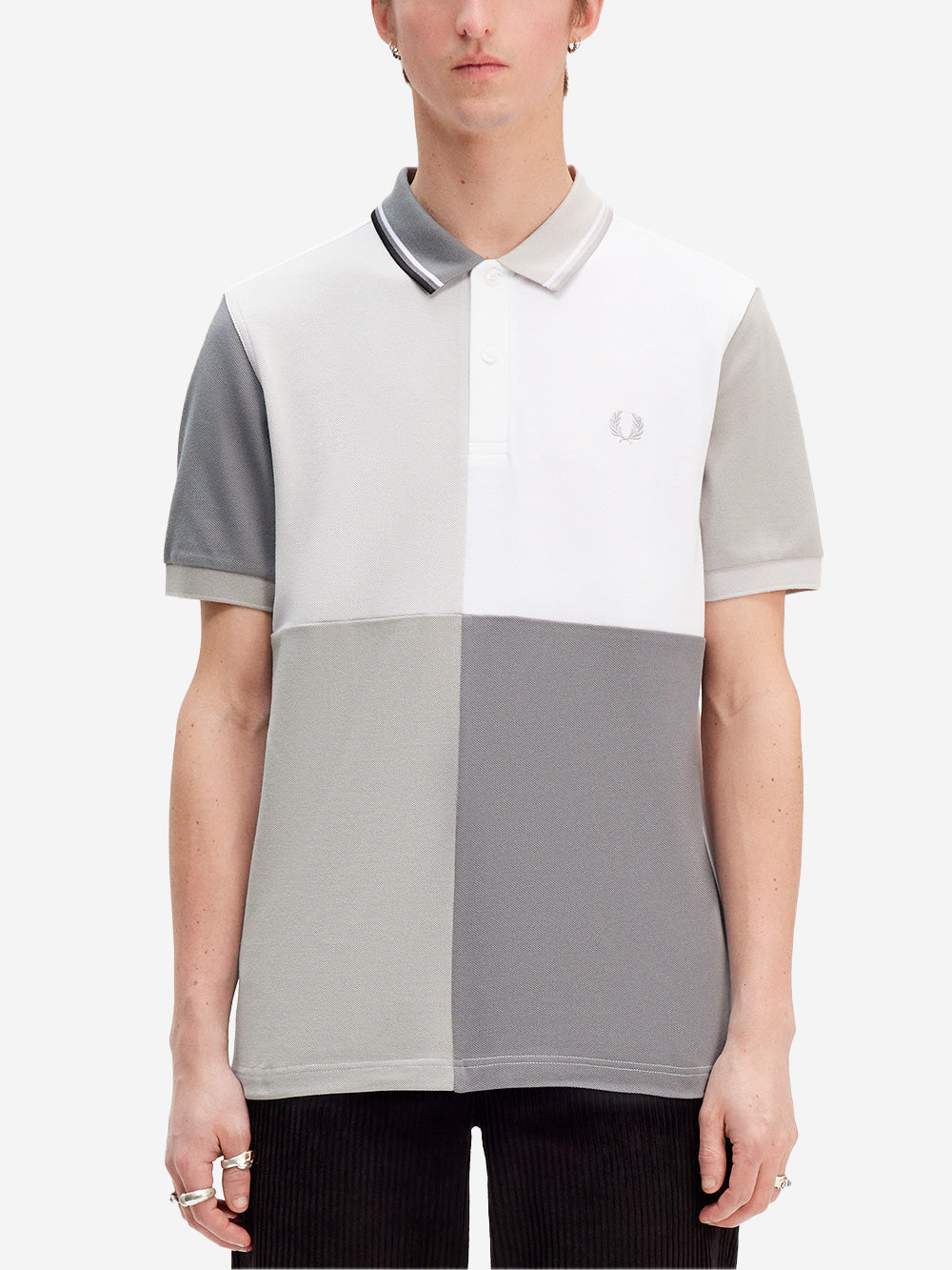 FRED PERRY X BEAMS FP Beams Blank Canvas 1 griglia bianca Bianco Urbanstaroma