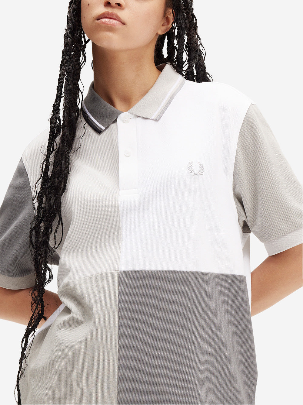 FRED PERRY X BEAMS FP Beams Blank Canvas 1 griglia bianca Bianco Urbanstaroma