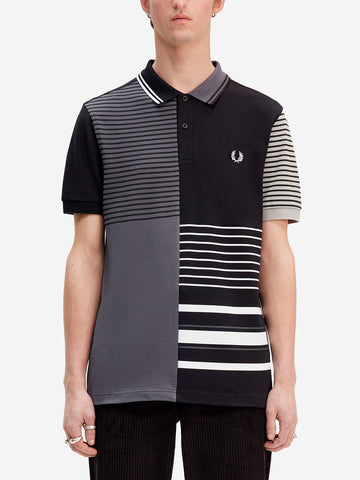 FRED PERRY X BEAMS FP Beams Blank Canvas 1 nero - righe Nero