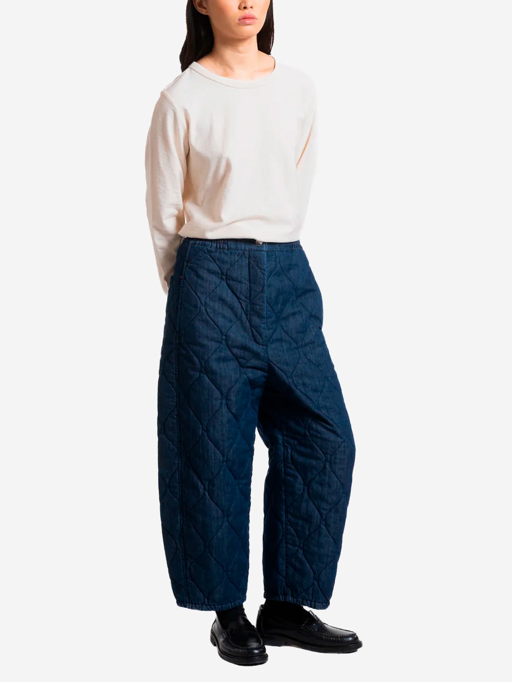 GIRLS OF DUST Pantaloni indigo wide round Indigo Urbanstaroma