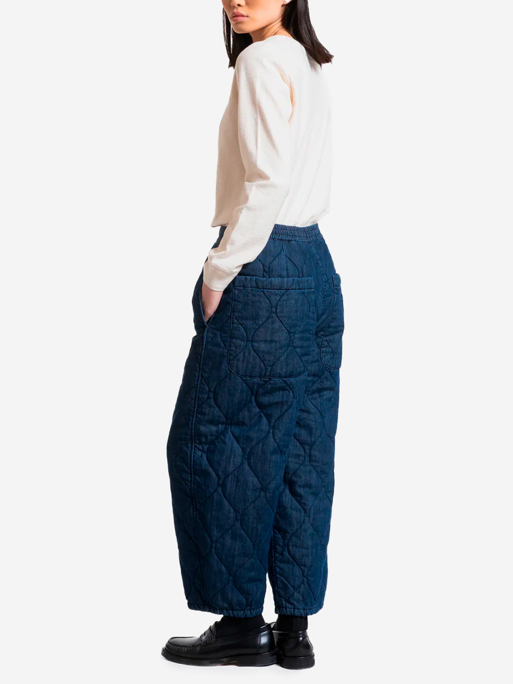 GIRLS OF DUST Pantaloni indigo wide round Indigo Urbanstaroma