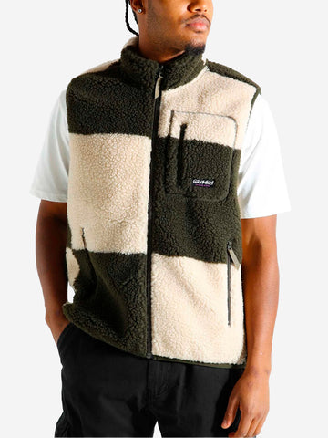 GRAMICCI Gilet Checkered Sherpa oliva Oliva