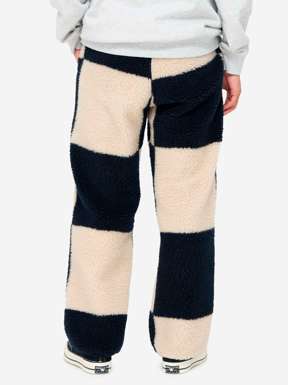 GRAMICCI M Pantaloni in pile sherpa a scacchi Navy Urbanstaroma