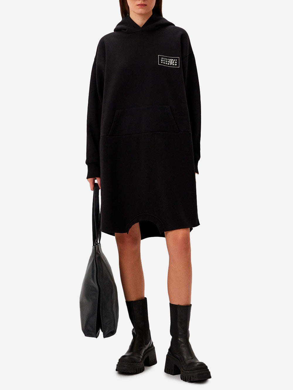 MM6 MAISON MARGIELA Mini dress nero in maglia Nero Urbanstaroma