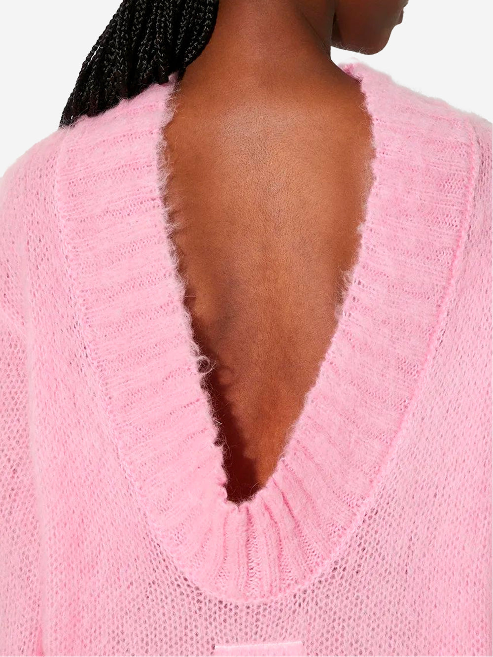 MM6 MAISON MARGIELA Abito rosa in maglia misto mohair Rosa Urbanstaroma