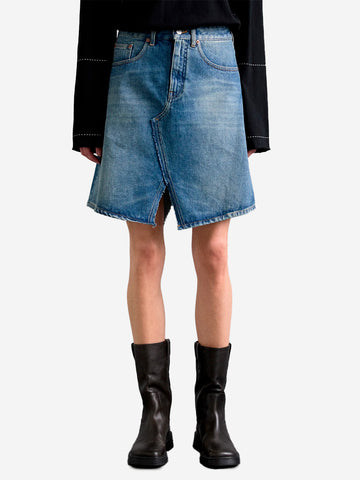 MM6 MAISON MARGIELA Gonna midi in denim Blu