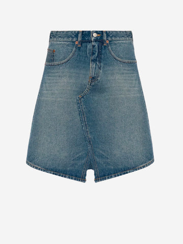 MM6 MAISON MARGIELA Gonna midi in denim Blu