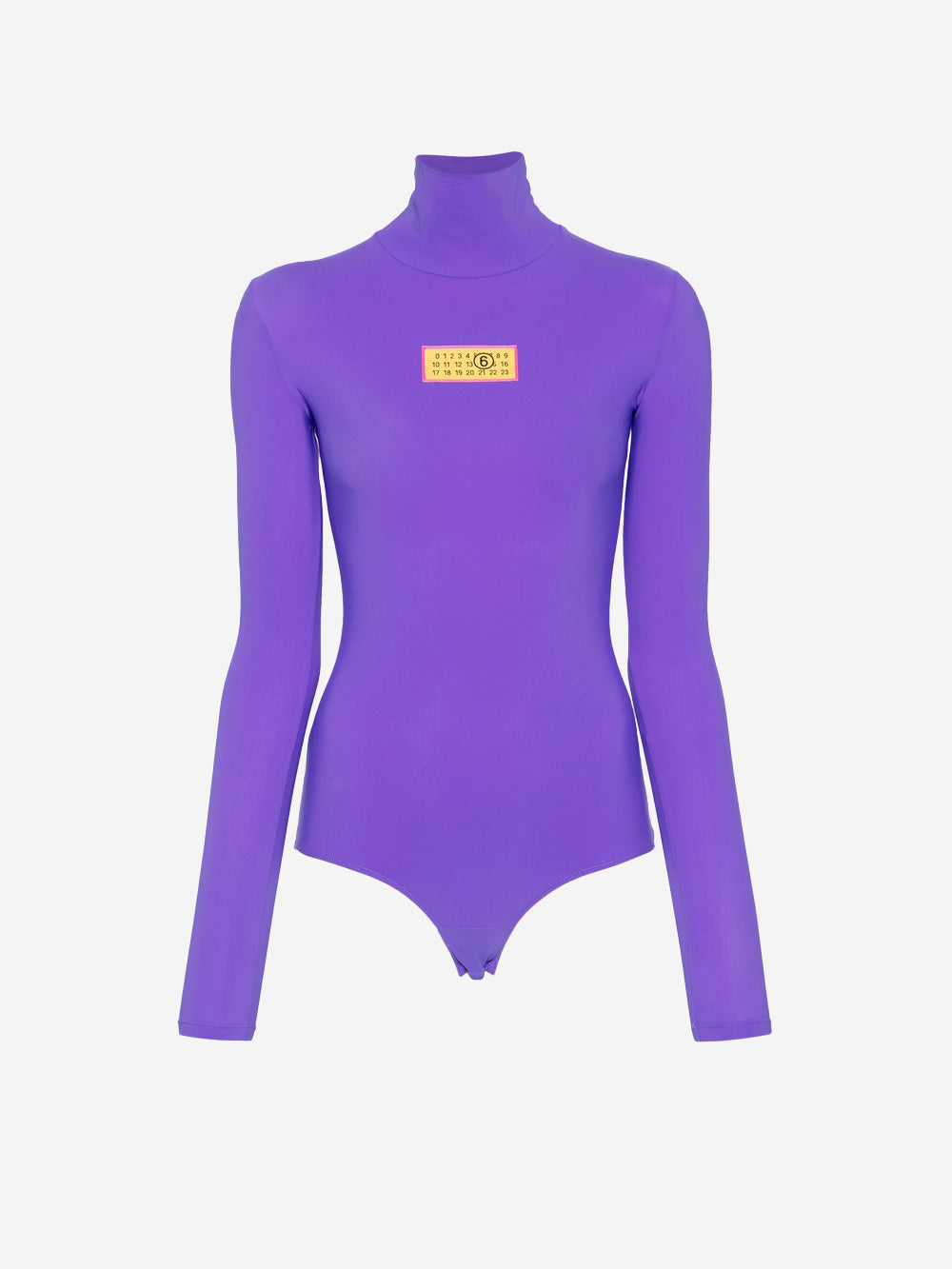 MM6 MAISON MARGIELA Body collo alto con logo Viola Urbanstaroma