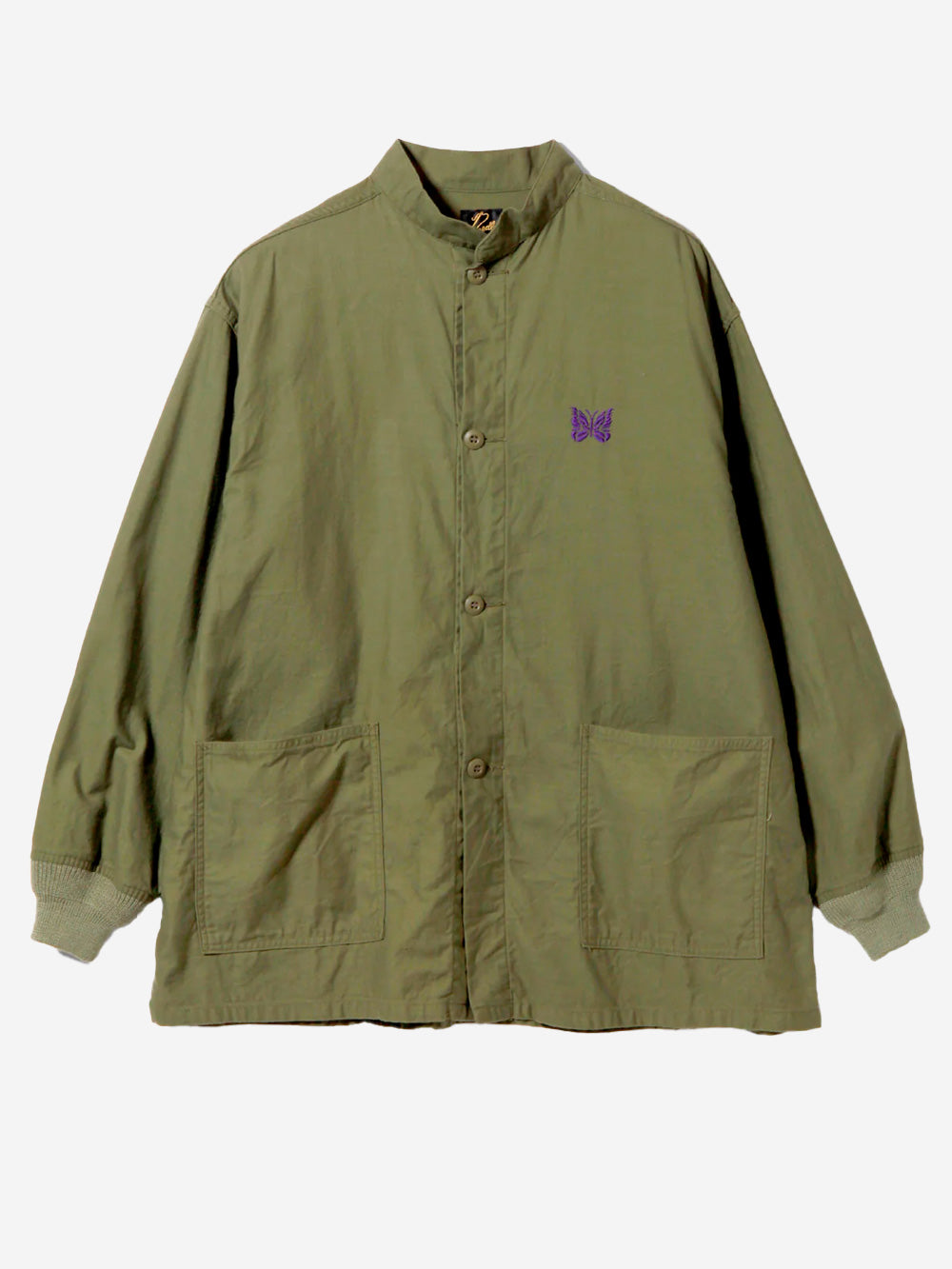 NEEDLES Camicia overshirt Army Shirt back sateen Oliva Urbanstaroma