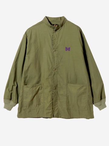 NEEDLES Camicia overshirt Army Shirt back sateen Oliva