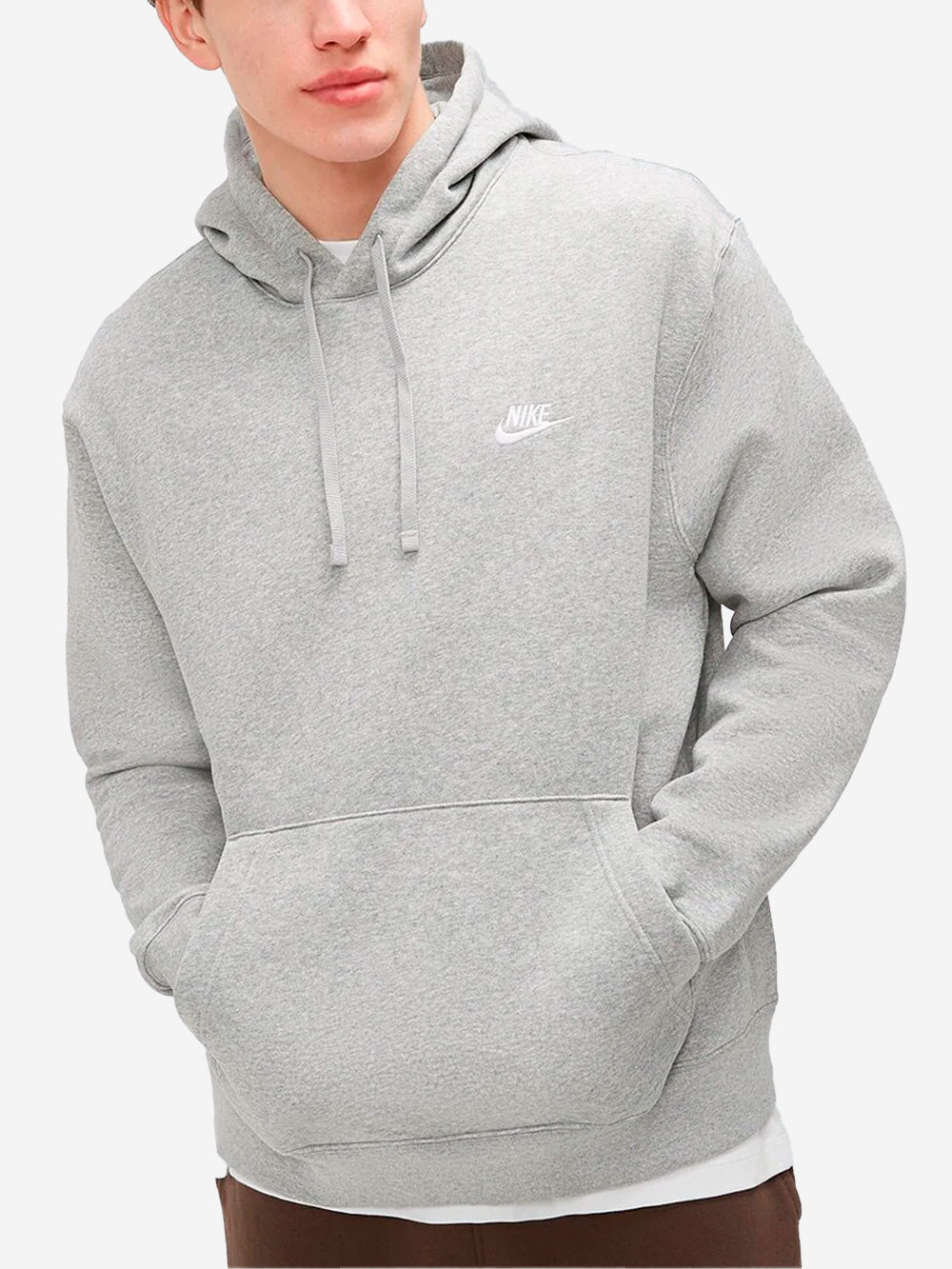 NIKE M Felpa con cappuccio Sportswear Club Fleece grigia Grigia antracite Urbanstaroma