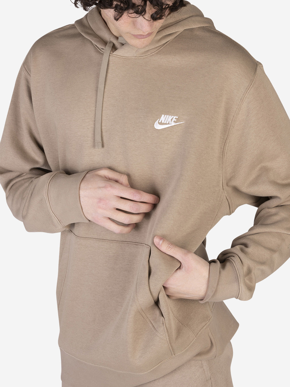 NIKE Felpa Sportswear Club Fleece Beige Urbanstaroma