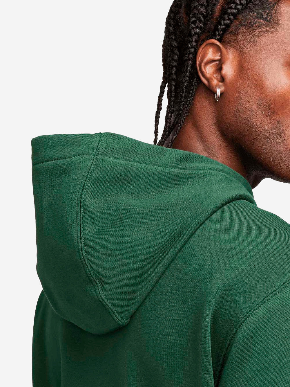 NIKE M Felpa con cappuccio Sportswear Club Fleece verde Verde Urbanstaroma