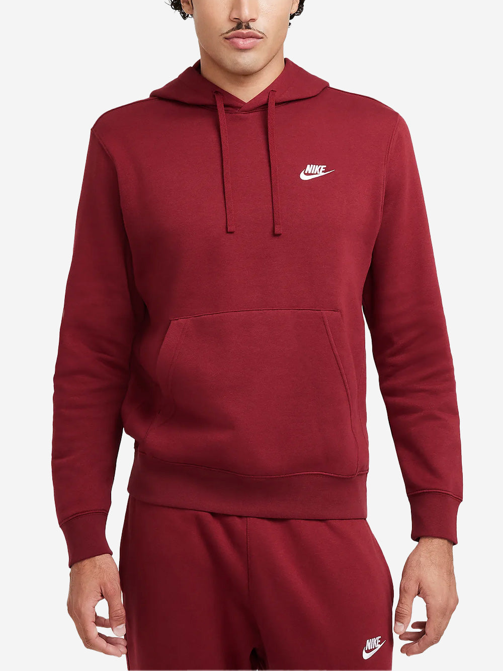 NIKE M Felpa con cappuccio Sportswear Club Fleece rossa Rosso Urbanstaroma