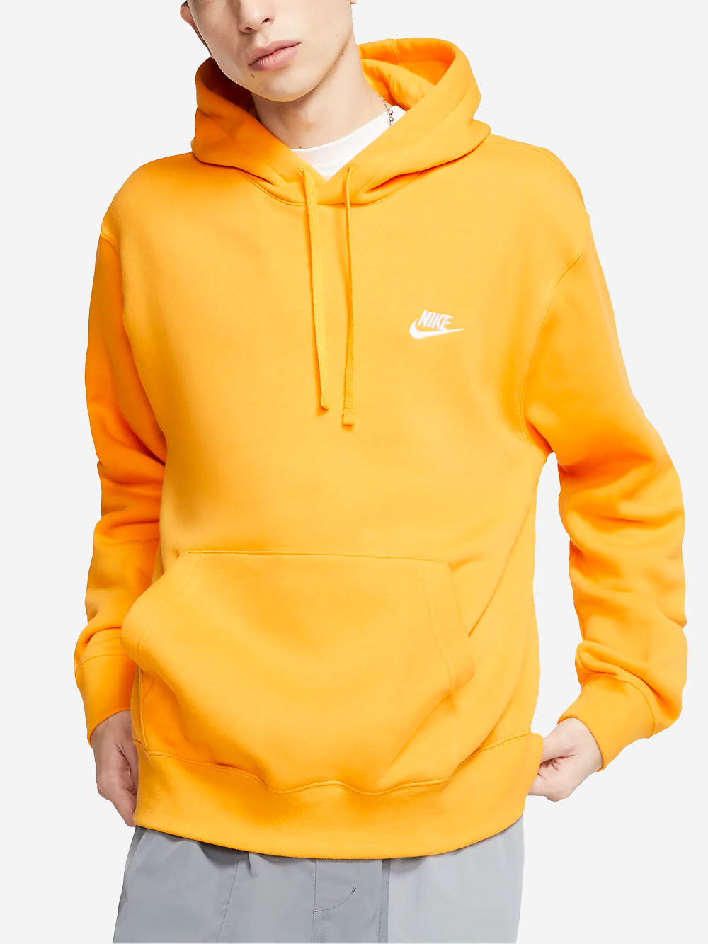 NIKE M Felpa con cappuccio Sportswear Club Fleece gialla Giallo Urbanstaroma