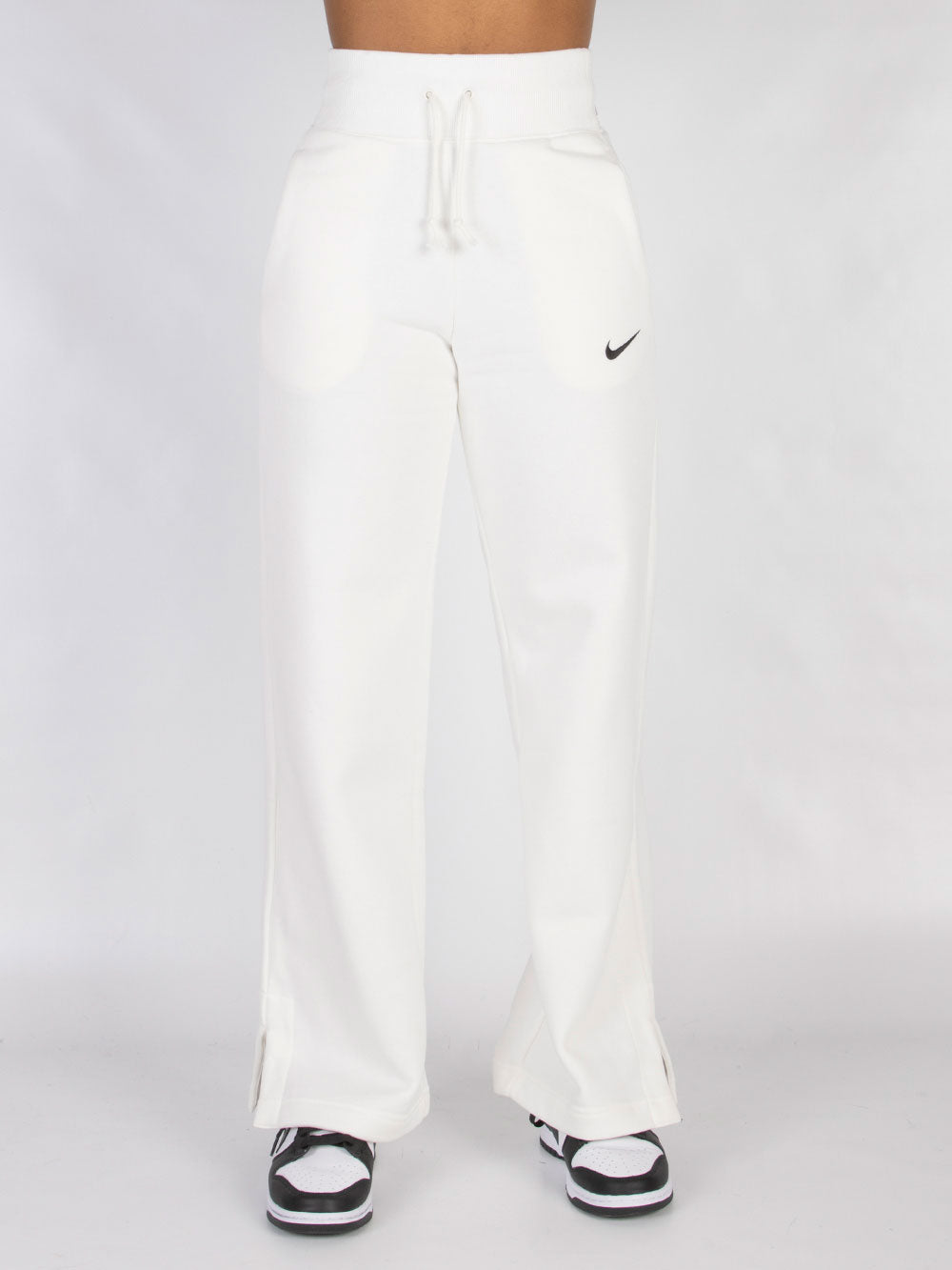 NIKE W Pantaloni Phoenix Fleece a vita alta bianchi Bianco Urbanstaroma