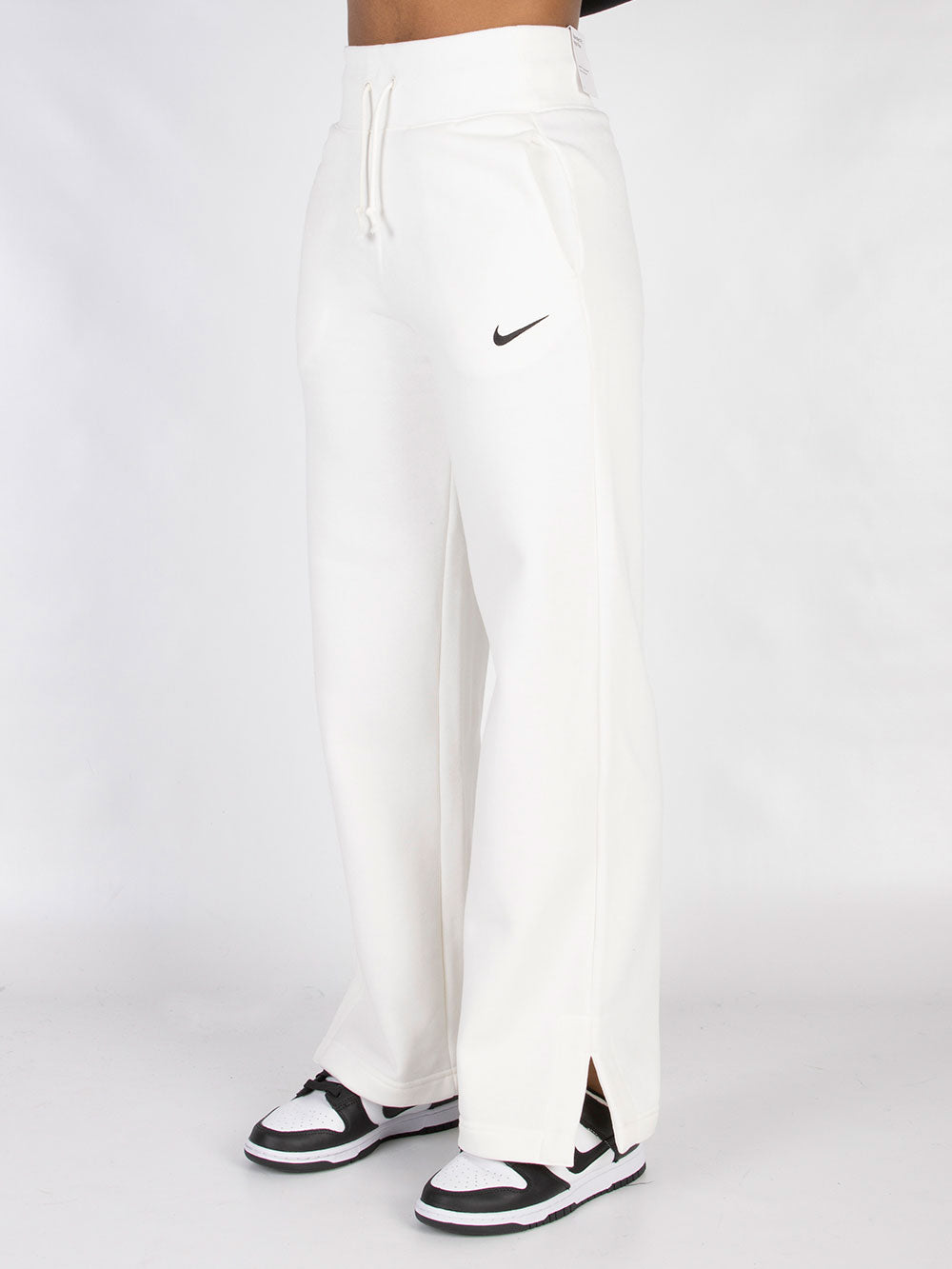 NIKE W Pantaloni Phoenix Fleece a vita alta bianchi Bianco Urbanstaroma