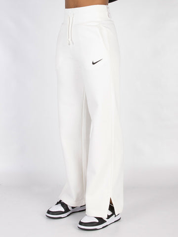 NIKE W Pantaloni Phoenix Fleece a vita alta bianchi Bianco