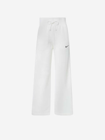 NIKE W Pantaloni Phoenix Fleece a vita alta bianchi Bianco