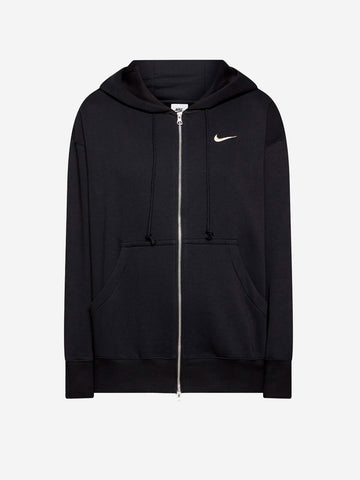 NIKE Felpa oversize con cappuccio e zip Phoenix fleece Nero