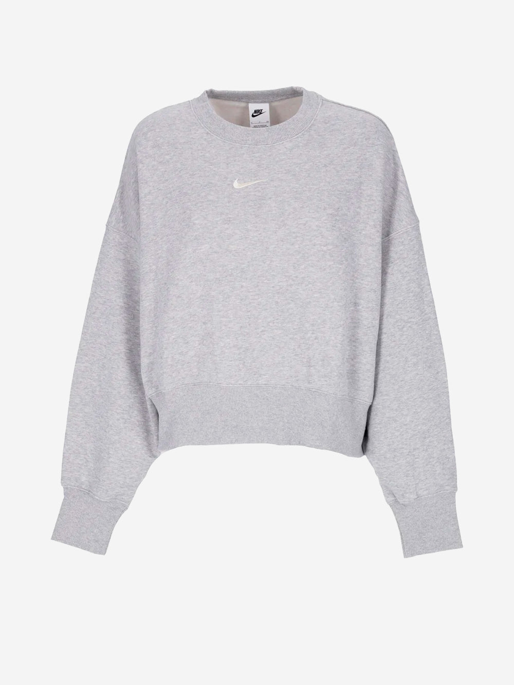 NIKE W Felpa girocollo grigia oversize Phoenix Grigio Urbanstaroma