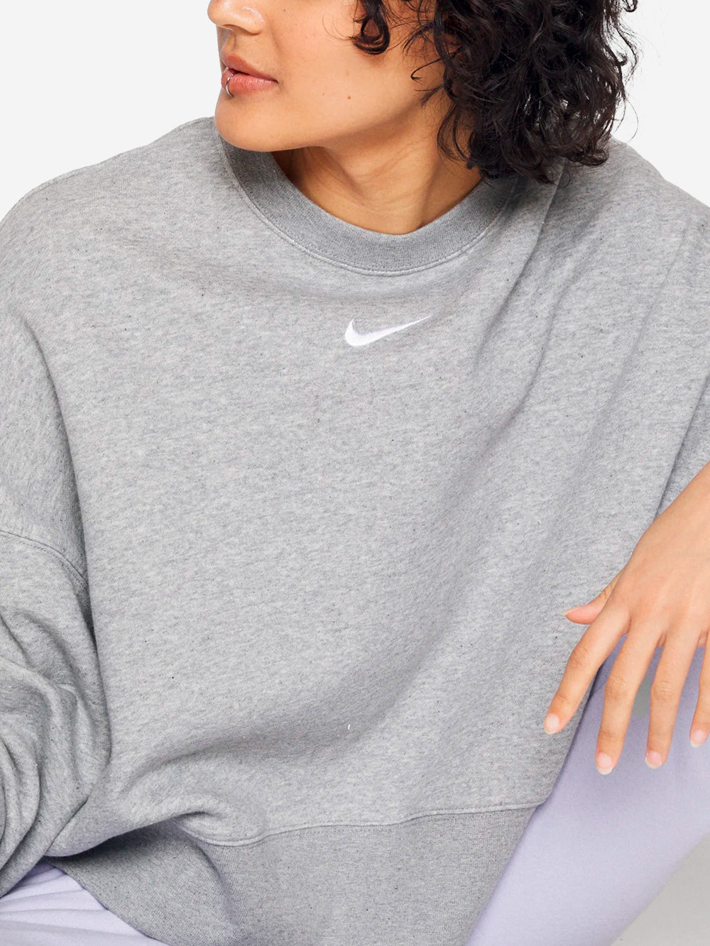 NIKE W Felpa girocollo grigia oversize Phoenix Grigio Urbanstaroma