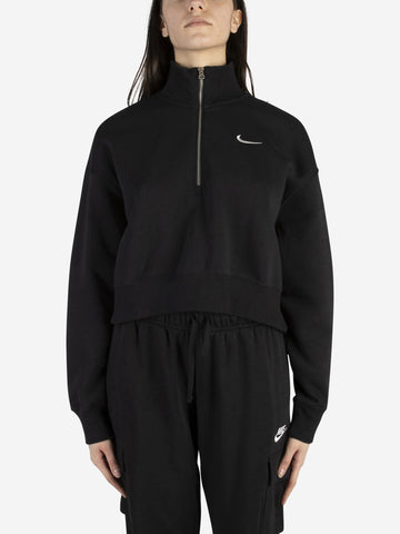 NIKE W Felpa nera Sportswear Phoenix Fleece Nero