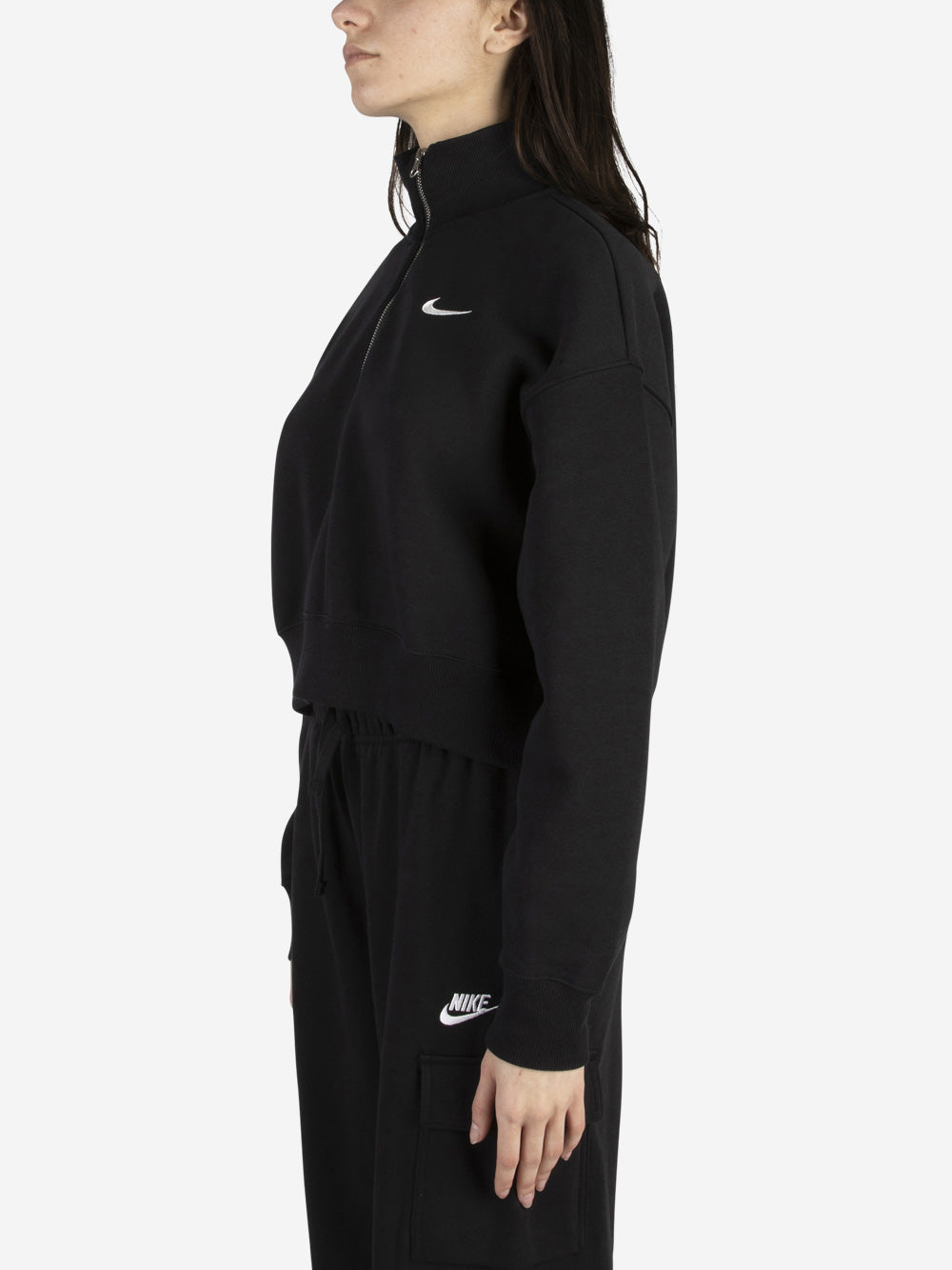 NIKE W Felpa nera Sportswear Phoenix Fleece Nero Urbanstaroma