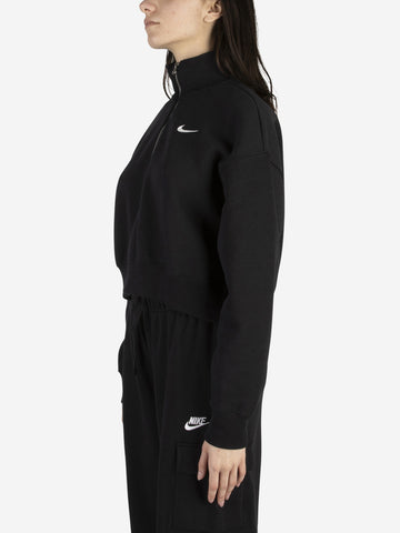 NIKE W Felpa nera Sportswear Phoenix Fleece Nero