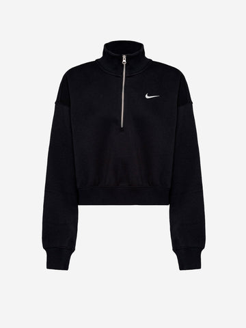 NIKE W Felpa nera Sportswear Phoenix Fleece Nero