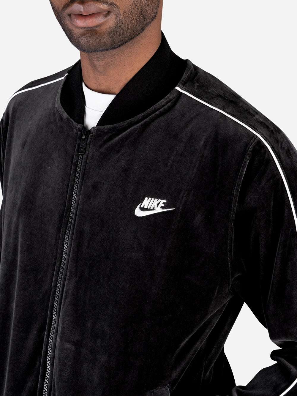 NIKE M Giacca nera Club Velour Nero Urbanstaroma