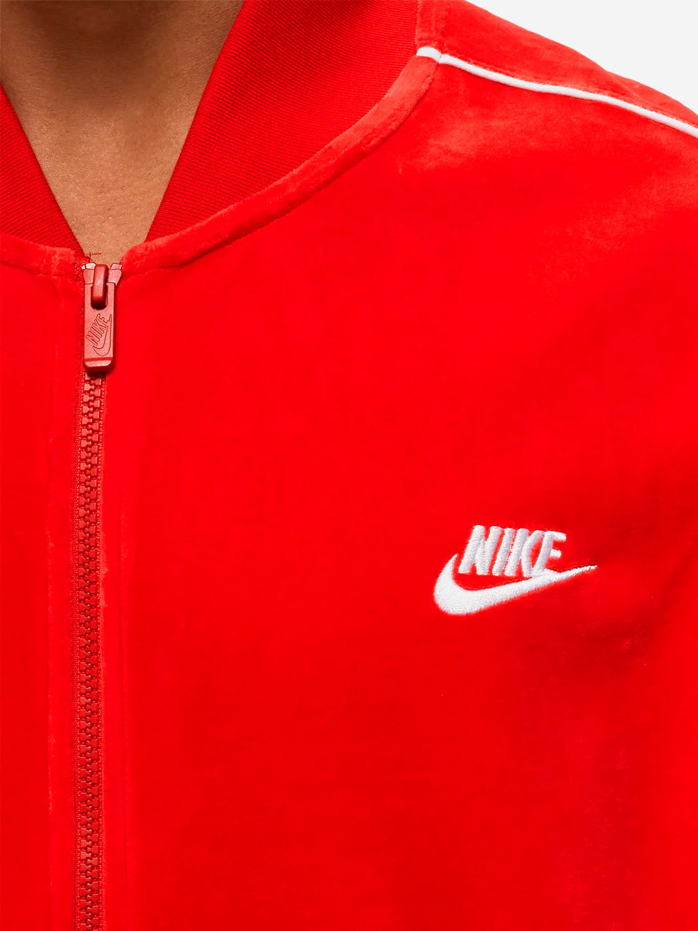 NIKE M Giacca rossa Club Velour Rosso Urbanstaroma