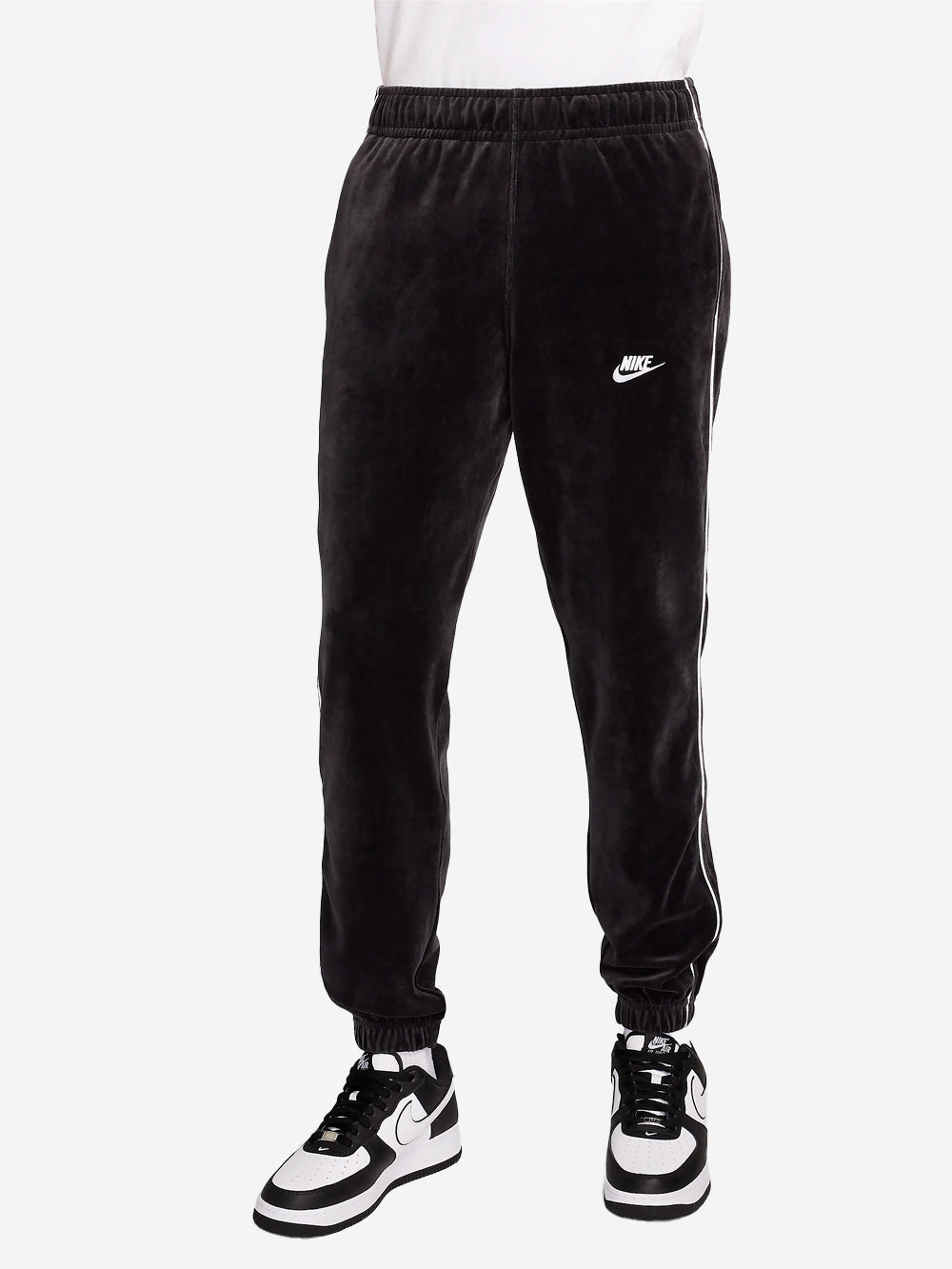 NIKE M Pantaloni Club neri in velluto Nero Urbanstaroma