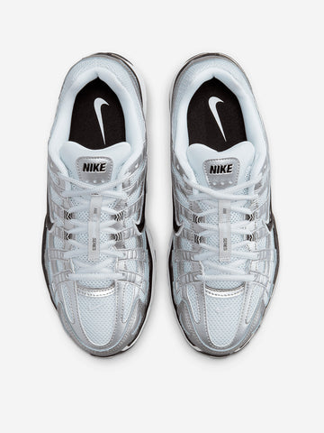 NIKE W P-6000 White Metallic SIlver argento