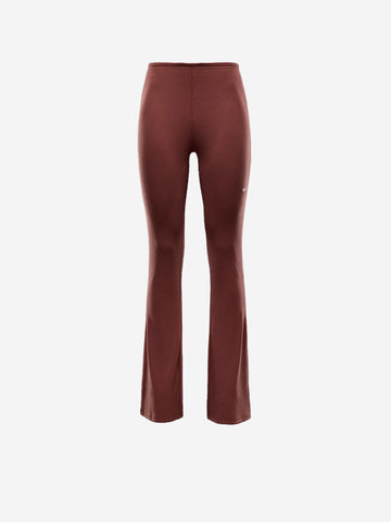 NIKE Leggings rossi svasati aderenti con mini-costine Rosso