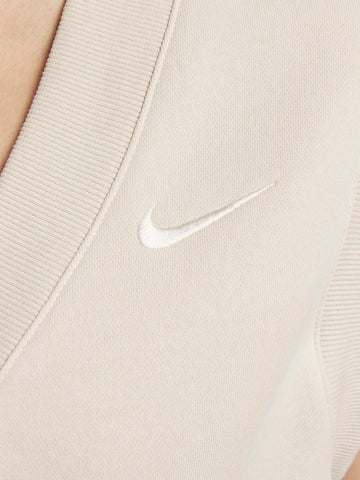 NIKE W Top corto senza maniche beige con scollo a V Beige