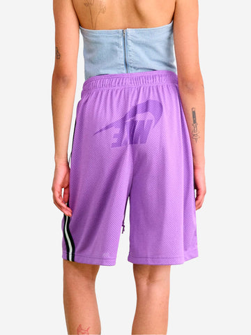 NIKE W Pantaloncini a vita media in rete oversize viola Viola