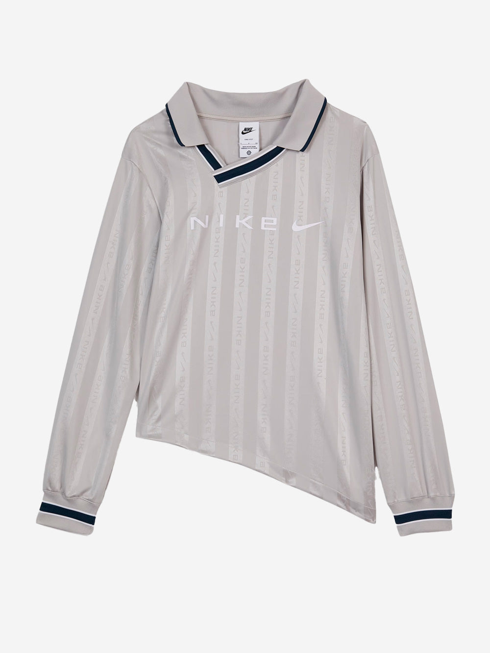 NIKE W maglia grigia jacquard maniche lunghe Grigio Urbanstaroma