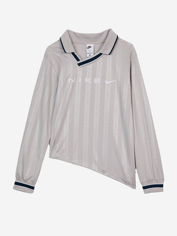 NIKE W maglia grigia jacquard maniche lunghe Grigio