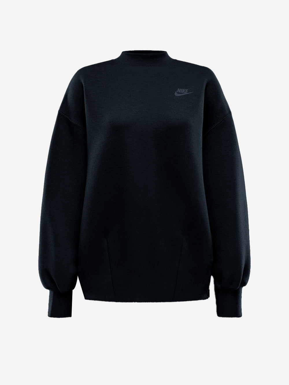 NIKE W NSW felpa girocollo fleece nero Nero Urbanstaroma