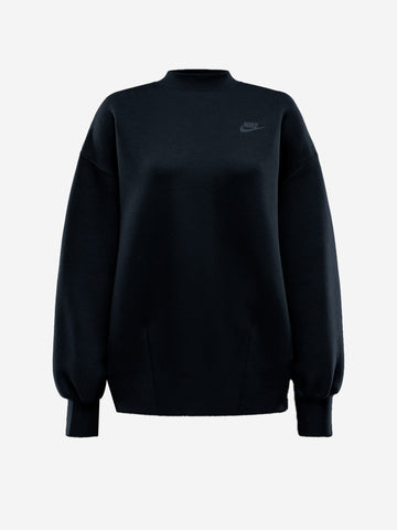 NIKE W NSW felpa girocollo fleece nero Nero