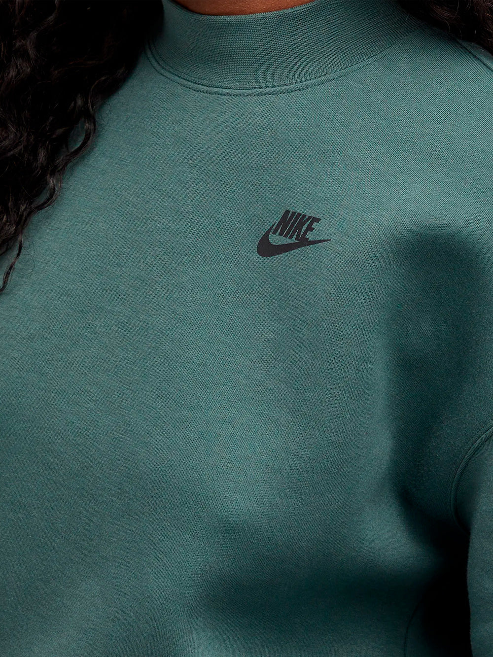 NIKE W NSW felpa girocollo fleece verde Verde Urbanstaroma