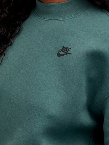 NIKE W NSW felpa girocollo fleece verde Verde