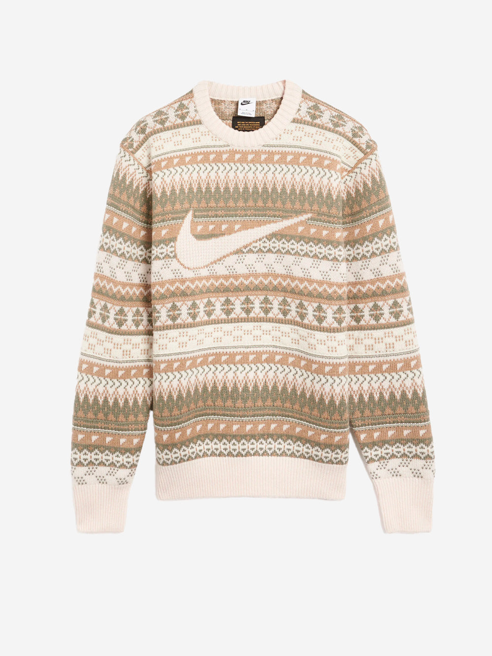 NIKE M Maglia Swoosh Fair Isle Beige Urbanstaroma