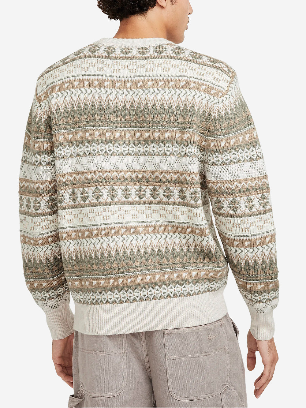 NIKE M Maglia Swoosh Fair Isle Beige Urbanstaroma