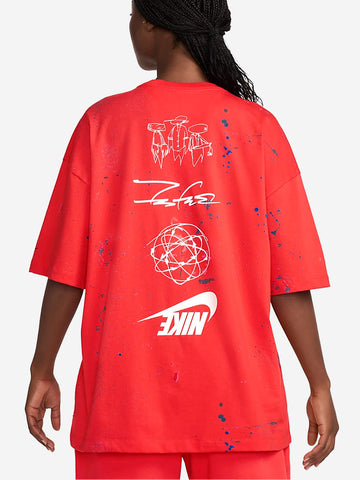 NIKE T-shirt oversize rossa breaking x Futura Rosso