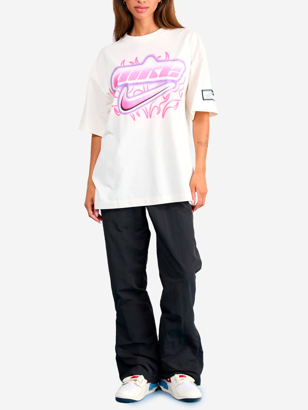 NIKE W T-shirt oversize con stampa Bianco Urbanstaroma