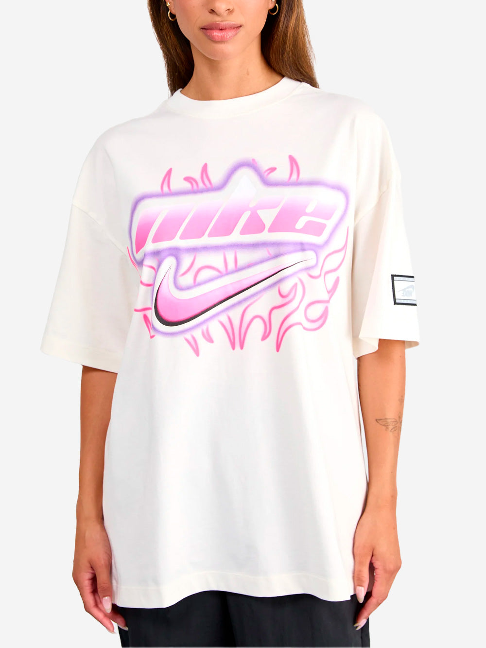 NIKE W T-shirt oversize con stampa Bianco Urbanstaroma